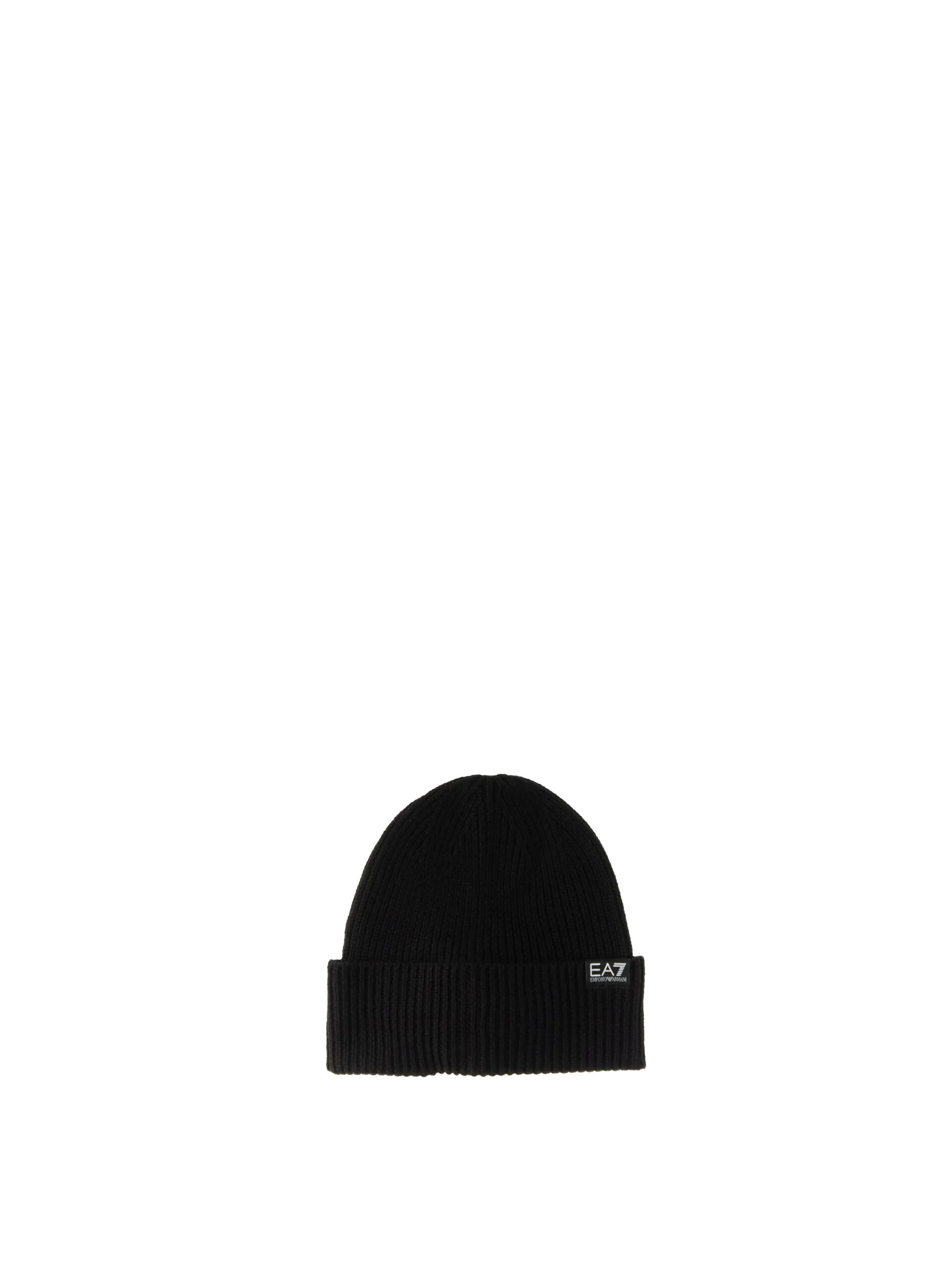 Berretto misto lana NERO M - EA7 EMPORIO ARMANI - FashionsVida