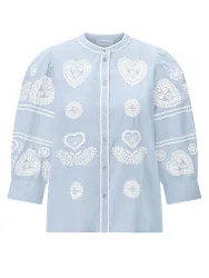 Bluse hellblau 38 Damen
