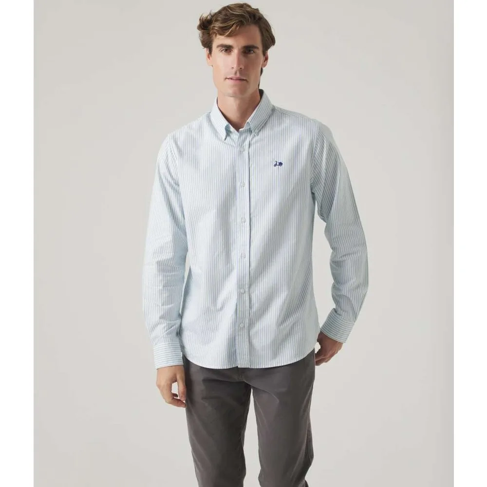 Camisa de algodón de hombre corte regular rayas - Scotta 1985 - FashionsVida