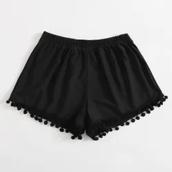 Shorts bikini ribete con pompóm L