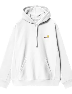 Hooded American Script Sweat White XXL Herren - Carhartt WIP - FashionsVida