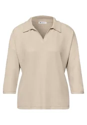 LTD QR knit look polo shirt female
