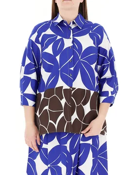 Camicia in cotone BLU 17 - PERSONA by MARINA RINALDI - FashionsVida