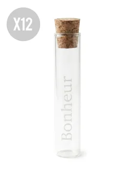 Reagenzgläser aus Glas Glück 10 cm - BCI - FashionsVida