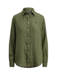 Bluse e camicie donna - classic long sleeve button front shirt - verde