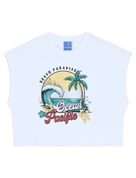 T-shirt à Manches Longues Noosa White / Multicolour S - Ocean Pacific - FashionsVida
