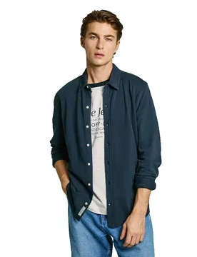 Chemise à Manches Longues Abel Dulwich Blue S - Pepe jeans - FashionsVida