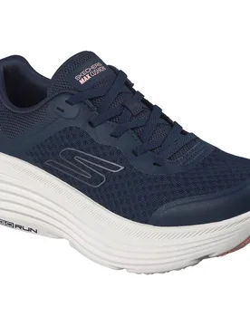 Max Cushioning Endeavour Womens Navy Synthetic/pink Trim Trainers - Size Uk 5 - Skechers - FashionsVida