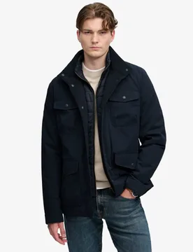 Superdry Herren Burford Jacke mit Lockerer Passform Navy - Größe: L - 139.99 - FashionsVida