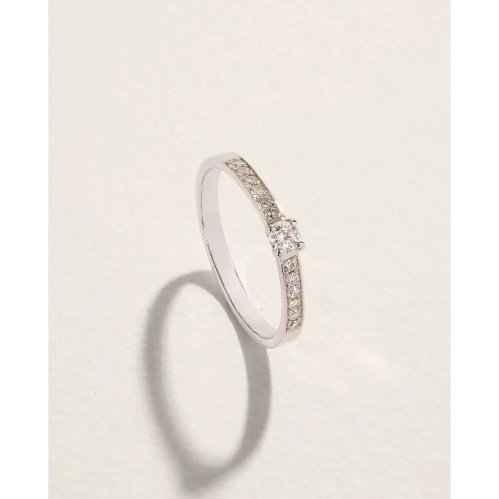 Anillo solitario de oro y brillantes - El Corte Inglés - FashionsVida