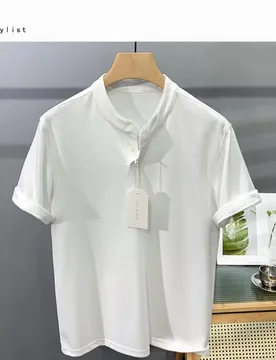 Men's Clothing Summer New Arrival Patchwork White Short Sleeve Polo Shirt Fashionable Youthful Solid Color Half Sleeve T-Shirt - Aliexpress - FashionsVida
