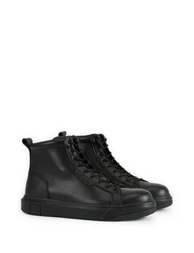 Boots à lacets en cuir - Giorgio Armani - FashionsVida