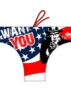 I Usa Want You Waterpolo Swimming Brief red / navy 7-8 Years Boys - TURBO - FashionsVida