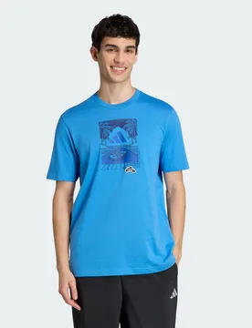 T-SHIRT GRAFICA SUMMER SLIDES RELAX XS Ray Blue - Adidas - FashionsVida