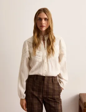 Blusa manga larga de mujer estilo romántica - Lloyd's - FashionsVida