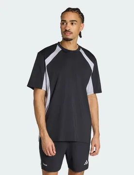 T-SHIRT TECH APPAREL COLORBLOCK M Black / Halo Silver - Adidas - FashionsVida