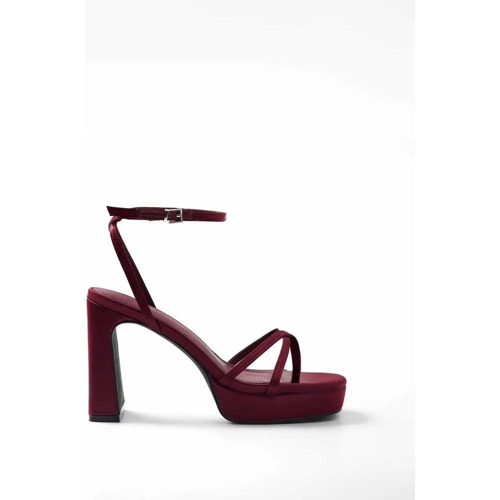 Sandalias de tacón de muje con tiras y plataforma - Mim - FashionsVida
