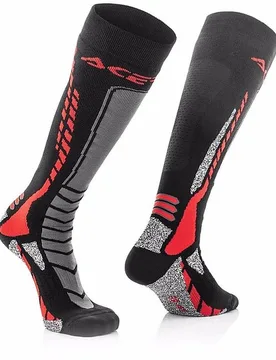 Calze Moto Tecniche MX Pro Socks Nero Rosso taglia 2XL - Acerbis - FashionsVida