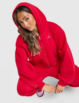 Womens Brooklyn Full Zip Hoodie - Rosso, rosso rosso Donna taglia L - Jordan - FashionsVida