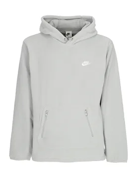 Felpa Cappuccio Uomo Club Winterized Hoodie Lt Smoke Grey/white - Nike - FashionsVida