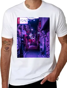 Purple Hues of Golden Gai T-Shirt man t shirt heavy cotton cotton t shirt pack T-Shirt - Aliexpress - FashionsVida