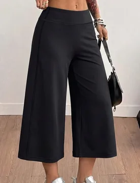 Leggings de yoga capri de cintura alta moldeadores. Tela elástica, absorbente de humedad y amigable con la piel, moldeadores para el hogar en color n - Shein - FashionsVida