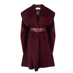 Cappotti donna - cappotto con cintura - bordeaux