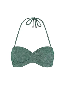 Damen Bikinioberteil Bandeau dunkelgrün 42C W - Beachlife - FashionsVida