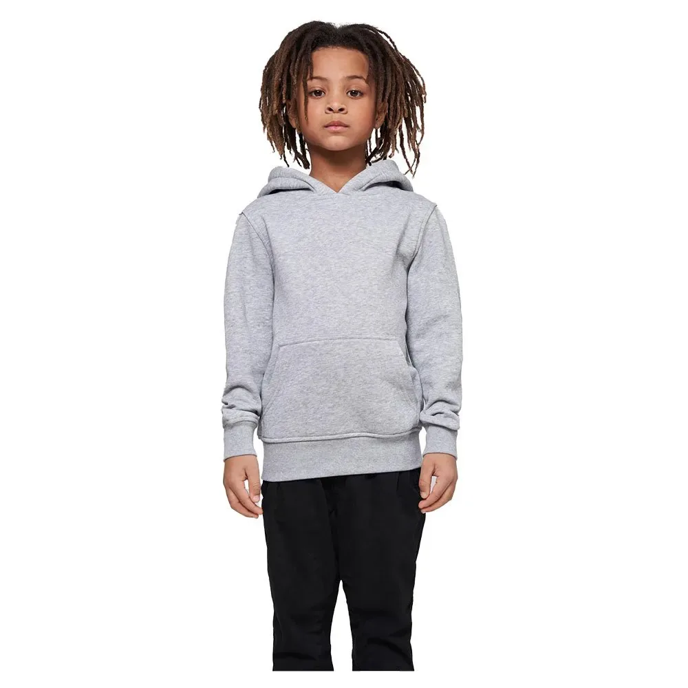 Felpa Con Cappuccio Basic Heather Grey 158-164 cm - Build Your Brand - FashionsVida