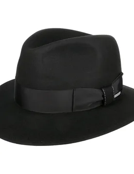 Lestoca Traveller Fur Felt Hat by - black - Size: 58 cm - Stetson - FashionsVida