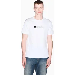 Camiseta de hombre manga corta con logoa contraste