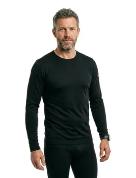T-shirt à Manches Longues Breeze Merino 150 Black S - Devold Of Norway - FashionsVida
