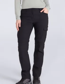 Conniston Womens Zip Off Trouser - Black - Black - Size: 12 - Mountain Warehouse - FashionsVida