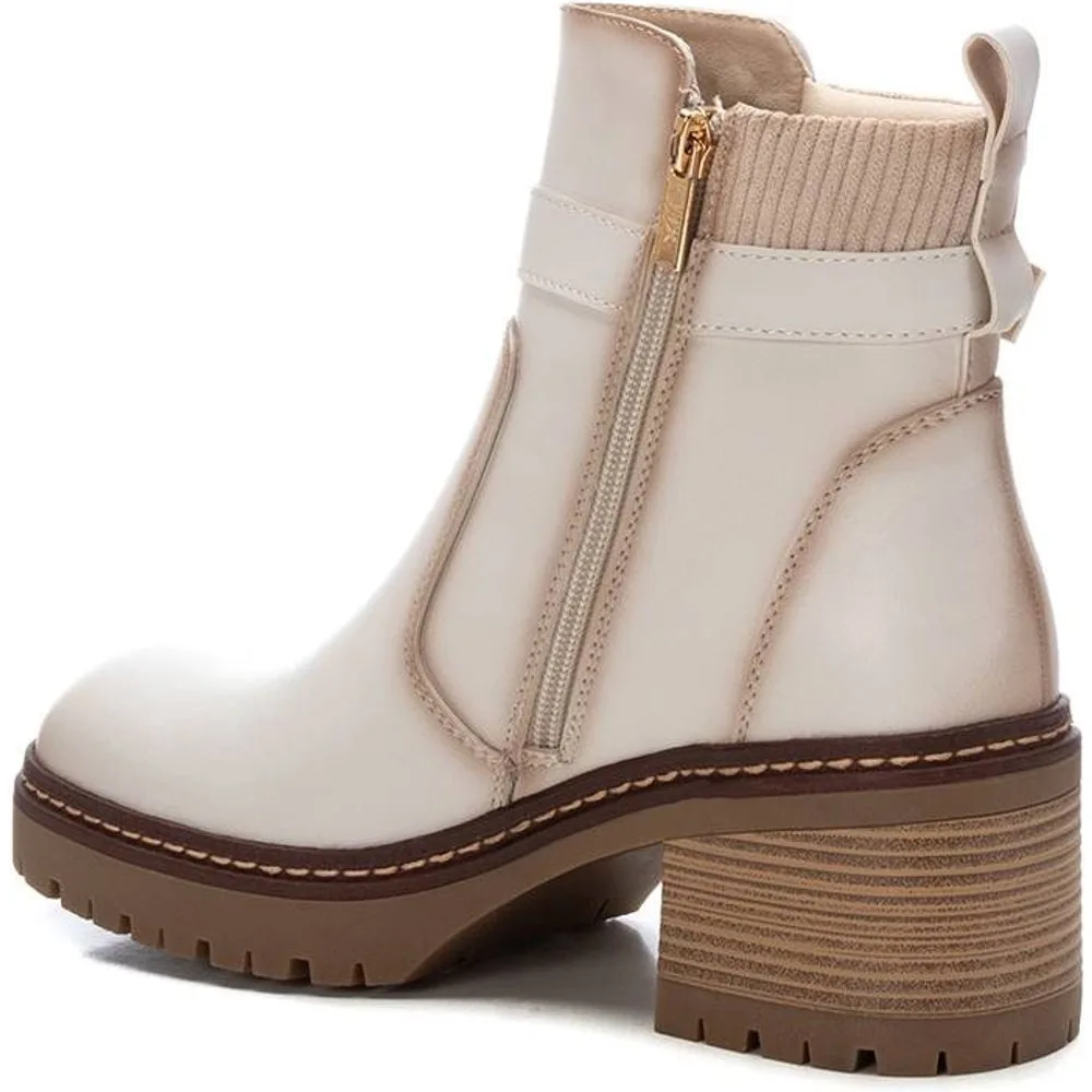 Botines básicos de mujer sin cordones y tacón ancho - XTI - FashionsVida