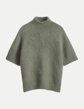Boxy Strickshirt Tuomina Grün 40 - someday - FashionsVida