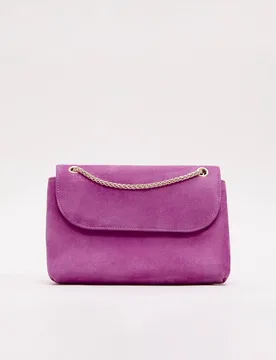Women's Suede Clutch Bag in Fuchsia - Fuchsia - Size: One Size - Phase Eight - FashionsVida