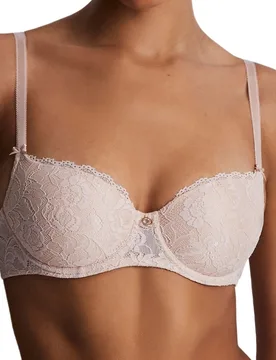 Womens Rosessence Care Half Cup Bra - Pink Polyamide - Size 32f - Aubade - FashionsVida