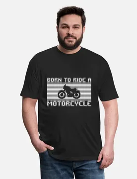 Born to ride a motorcycle Funny Gift t shirt for Cafe Racer Full Of Spee Graphic clothes All size Tops S-6XL - Aliexpress - FashionsVida