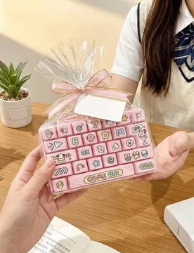 Mini Keychain 26-Key Keyboard Keyrings Cartoon Funny Mini Keyboard Pendant Cute Keycap Clicker Small Gift - Aliexpress - FashionsVida
