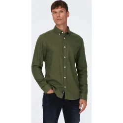 Only & Sons - Camisa de hombre slim fit