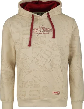 Kapuzenpullover - Karte des Rumtreibers - S bis XXL - Größe XXL - sand - Lizenzierter Fanartikel - Unisex - male - Harry Potter - FashionsVida