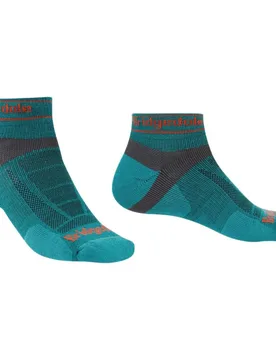 Trail Run Ultralight T2 Merino Sport Low Short Socks Teal UK 12 Men - Bridgedale - FashionsVida