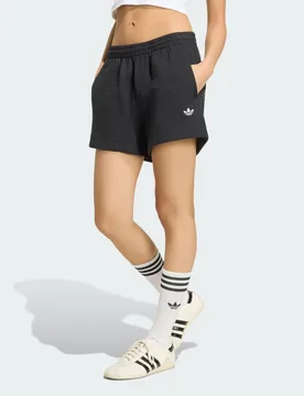 SHORT ESSENTIALS IN TESSUTO FELPATO M Black - Adidas - FashionsVida