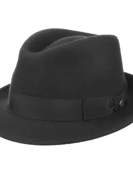 Classic Wool Trilby Hat by - black - Unisex - Size: M (56-57 cm) - Lierys - FashionsVida