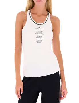 Canotta a costine BIANCO 44 - Elisabetta Franchi - FashionsVida