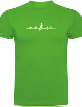 Maglietta A Maniche Corte Runner Heartbeat Green 2XL - Kruskis - FashionsVida