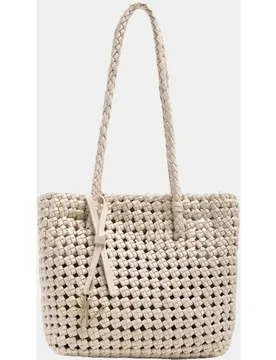 Bolso de mujer de hombro Paola Mini Shopper piel anudada - Roberto Verino - FashionsVida
