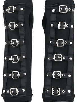 Gothic Stulpen - Buckle Cuffs - für Damen - schwarz - Frauen - female - Poizen Industries - FashionsVida