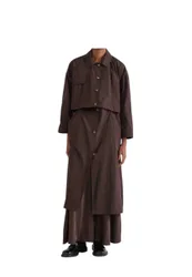 Trench lungo staccabile Donna con bottoni