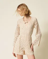 Combi-short en crochet avec ceinture